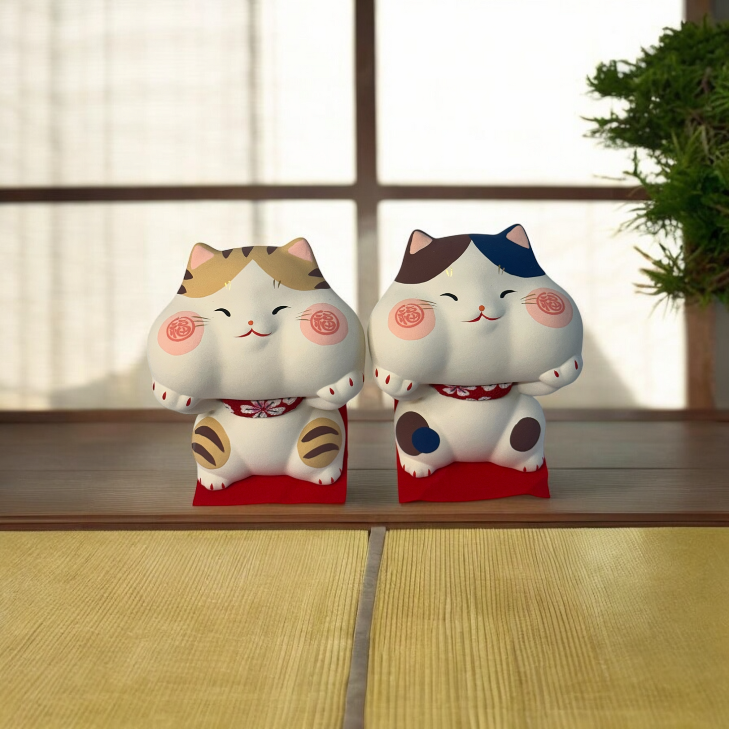 Japanese Lucky Smiling Maneki Neko (Blk Blue) - Koki Gifts and Homeware