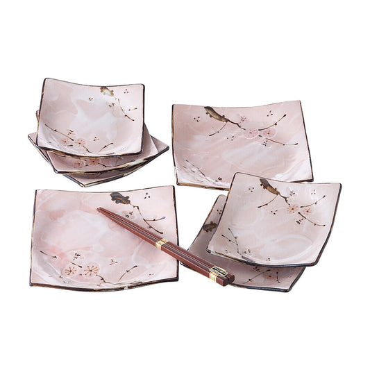 Gashino square Japanese plate set - Koki Gifts and Homeware