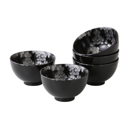 Silver colored cherry blossom Japanese okonomiyaki bowl - Koki Gifts and Homeware
