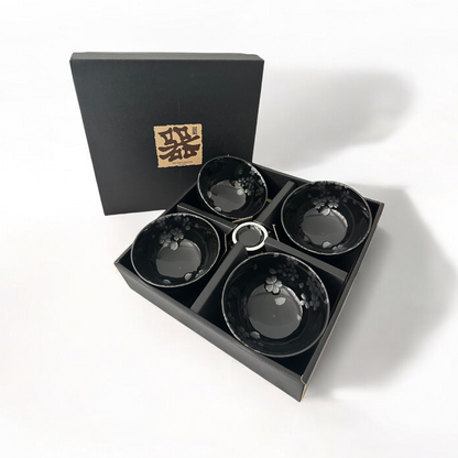 Silver colored cherry blossom Japanese okonomiyaki bowl - Koki Gifts and Homeware