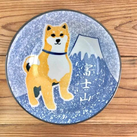 Mino ware Donburi Bowl Shiba Dog Japanese Ramen Bowl Mt.Fuji - Koki Gifts and Homeware