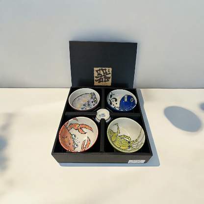 Ocean Story Tea Bowls 5 patterns - Koki Gifts and Homeware