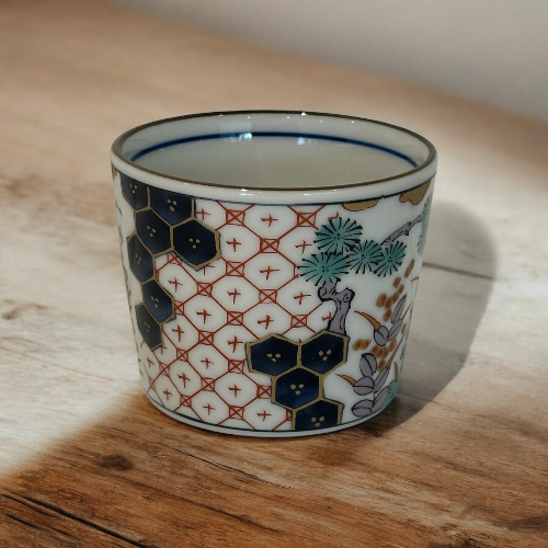Mino ware Cup Somenishiki-Koimari - Japan Flora Pattern - Koki Gifts and Homeware