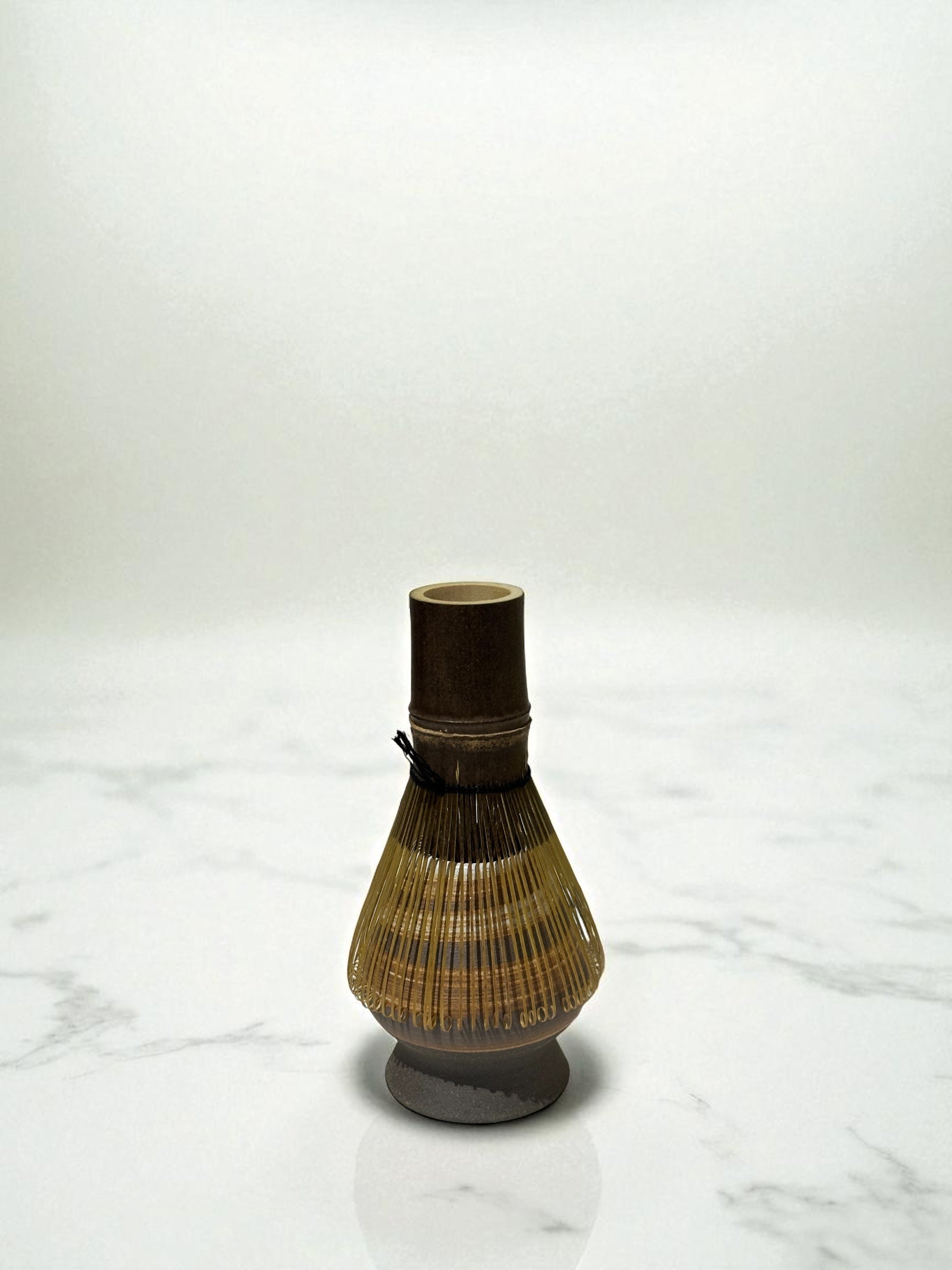 Ceramic Matcha Whisk Stand - Earthy Brown Stripes 茶筅立て - Koki Gifts and Homeware