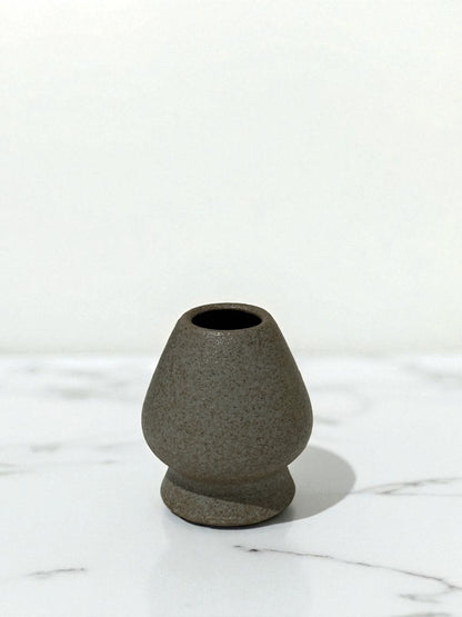 Ceramic Matcha Whisk Stand - Natural Stone Grey 茶筅立て - Koki Gifts and Homeware