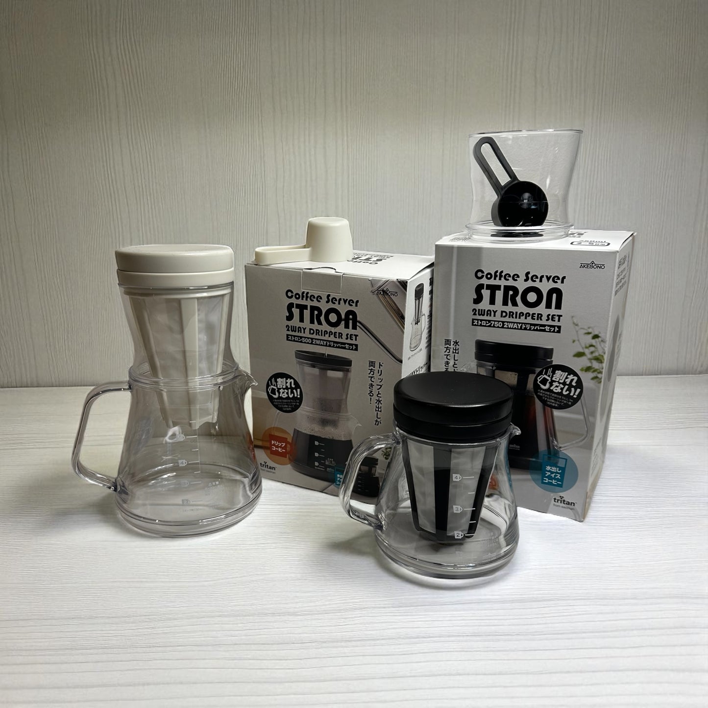 AKEBONO Coffee Maker 2-way 750ML  - Black - Koki Gifts and Homeware
