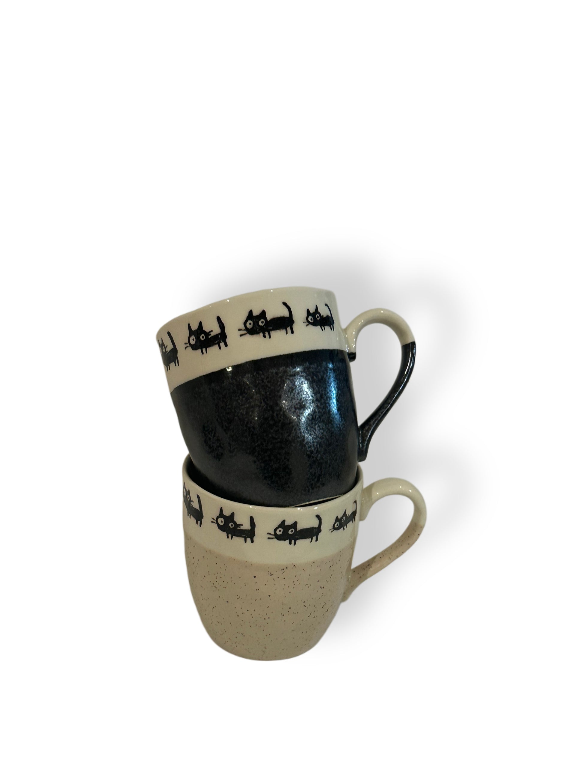 Black Cat Parade Mug – Made in Japan (Black) - Koki Gifts and Homeware