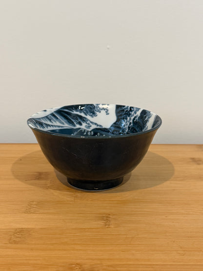 Great Wave Donburi Bowl - Blue I 12.8cm - Koki Gifts and Homeware