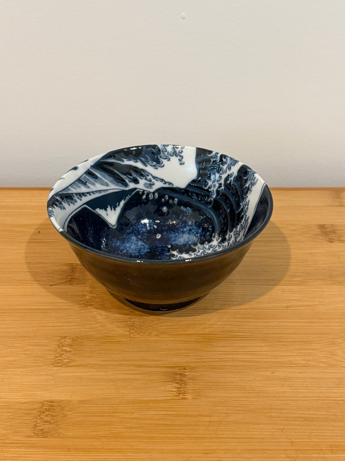 Great Wave Donburi Bowl - Blue I 12.8cm - Koki Gifts and Homeware