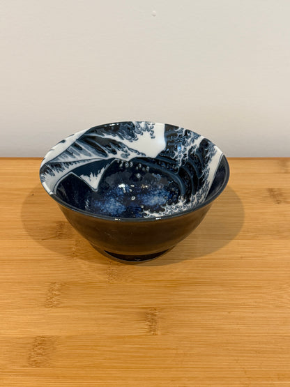 Great Wave Donburi Bowl - Blue I 12.8cm - Koki Gifts and Homeware