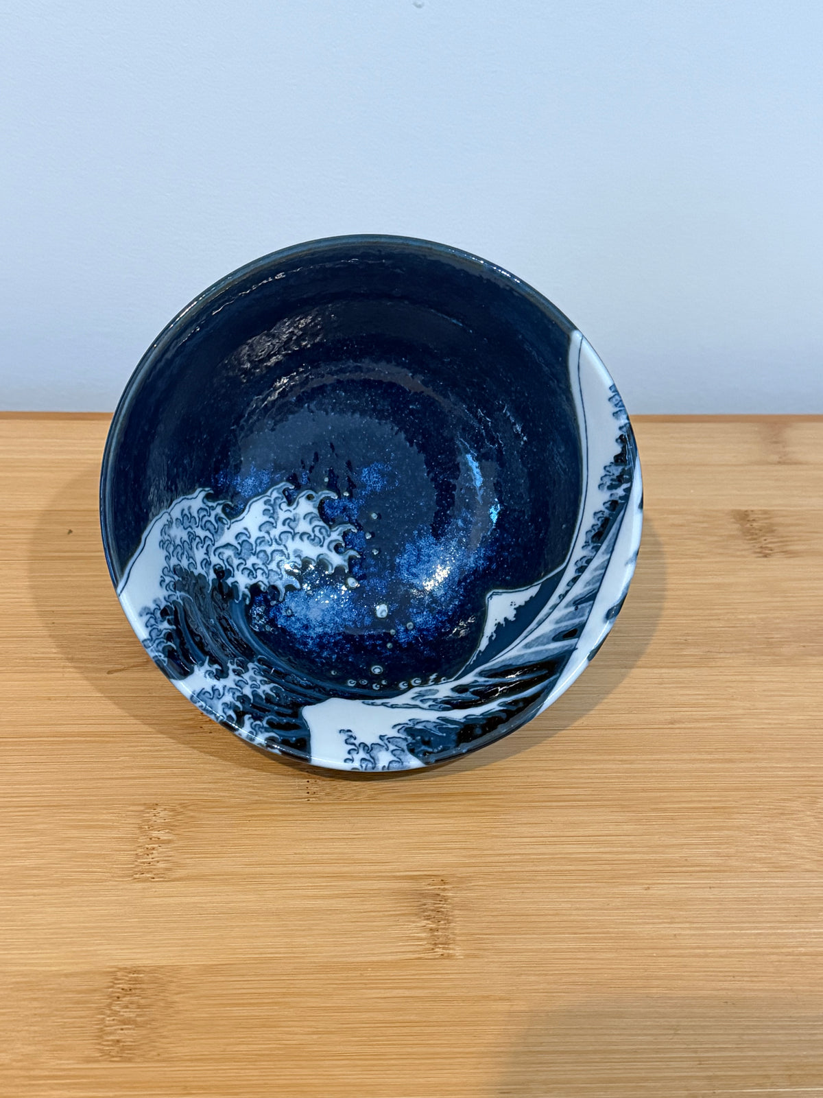 Great Wave Donburi Bowl - Blue I 12.8cm - Koki Gifts and Homeware