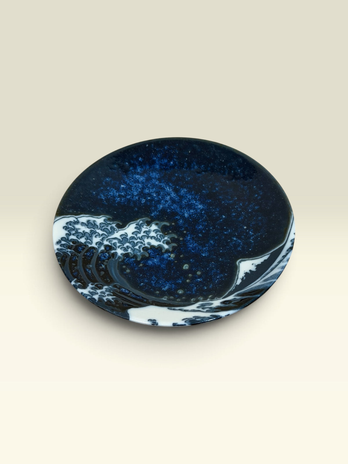 Great Wave Japanese Porcelain Soy Sauce Dish – Blue | 10cm - Koki Gifts and Homeware